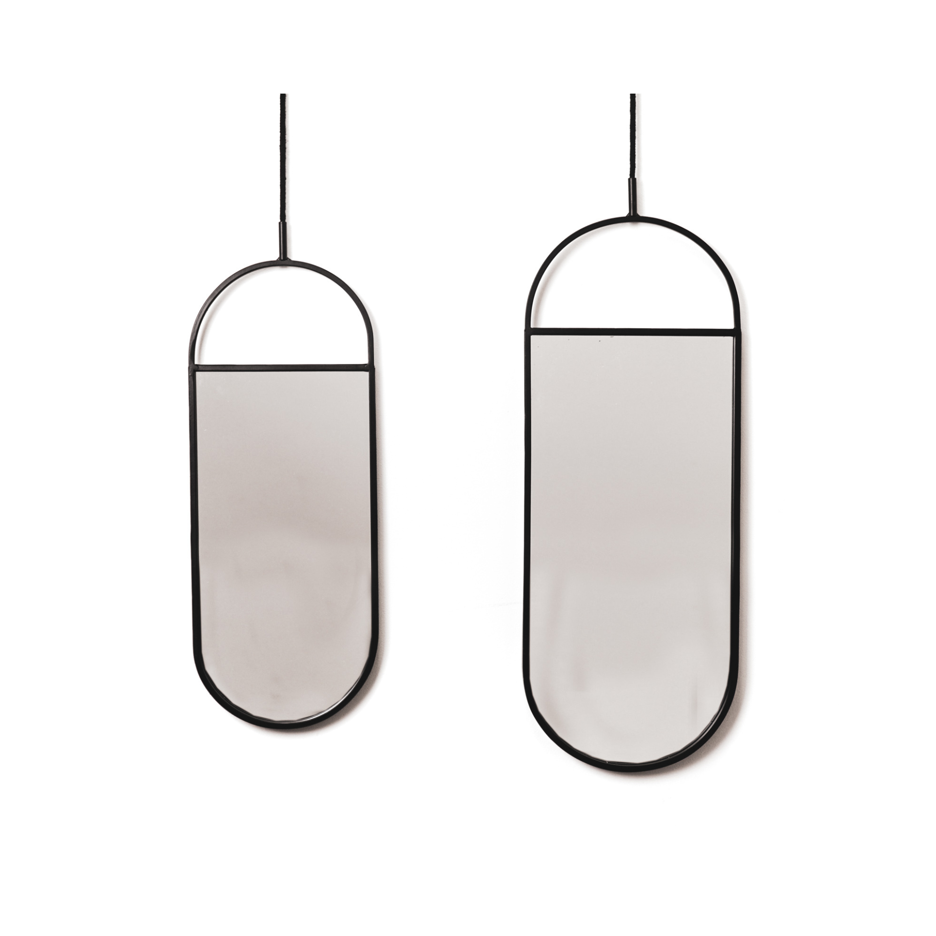 Spiegelset van 2 – Wandspiegels met Metaal & Touw