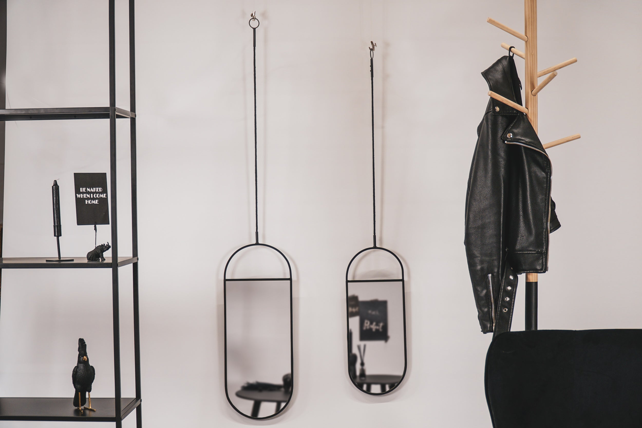 Spiegelset van 2 – Wandspiegels met Metaal & Touw