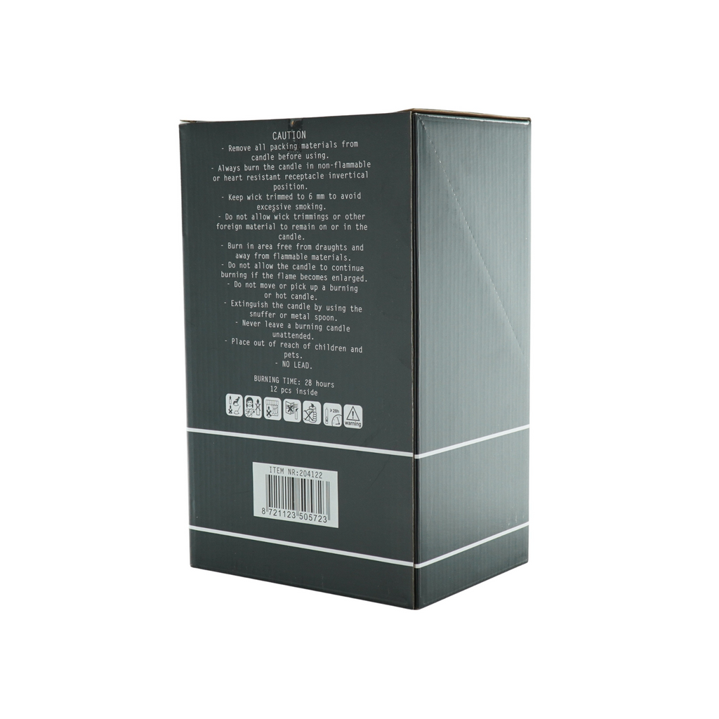 12 Kaarsen – Dipdye – XXL Dinerkaarsen