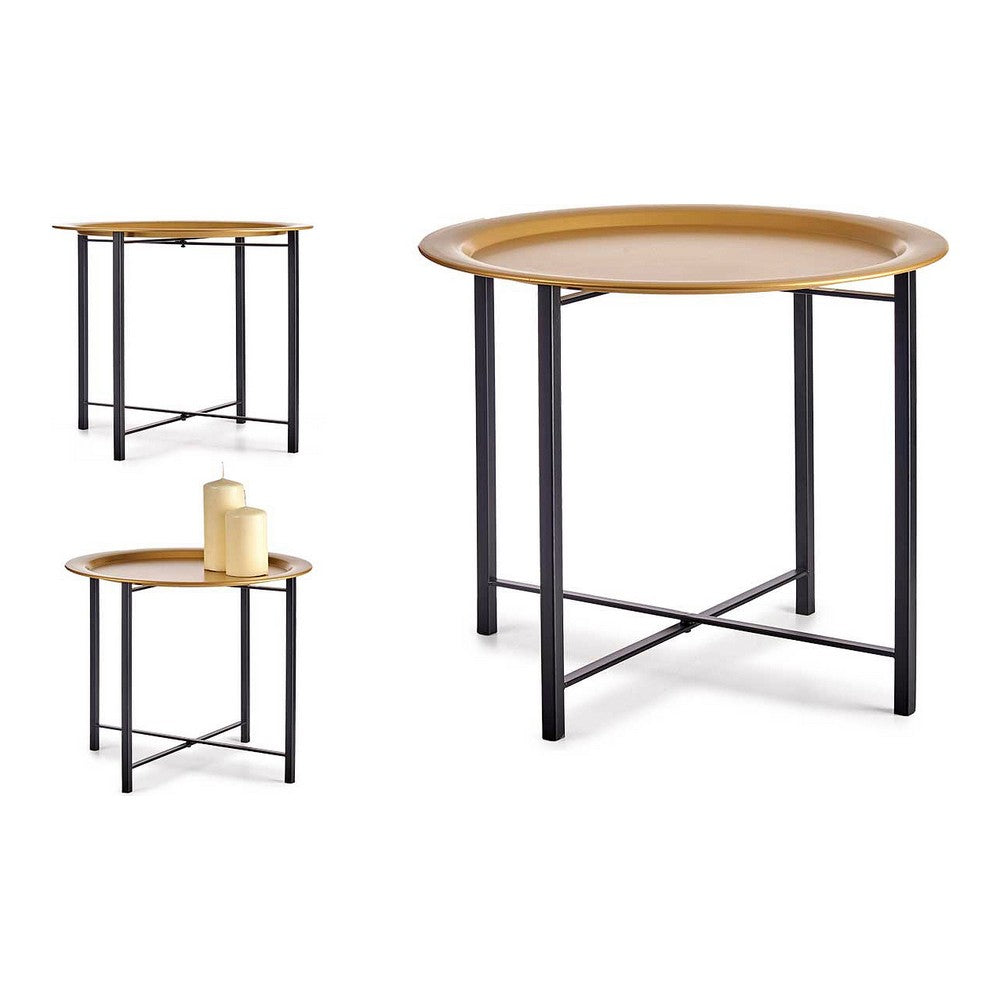 Bijzettafel – Metaal – Zwart/Goud